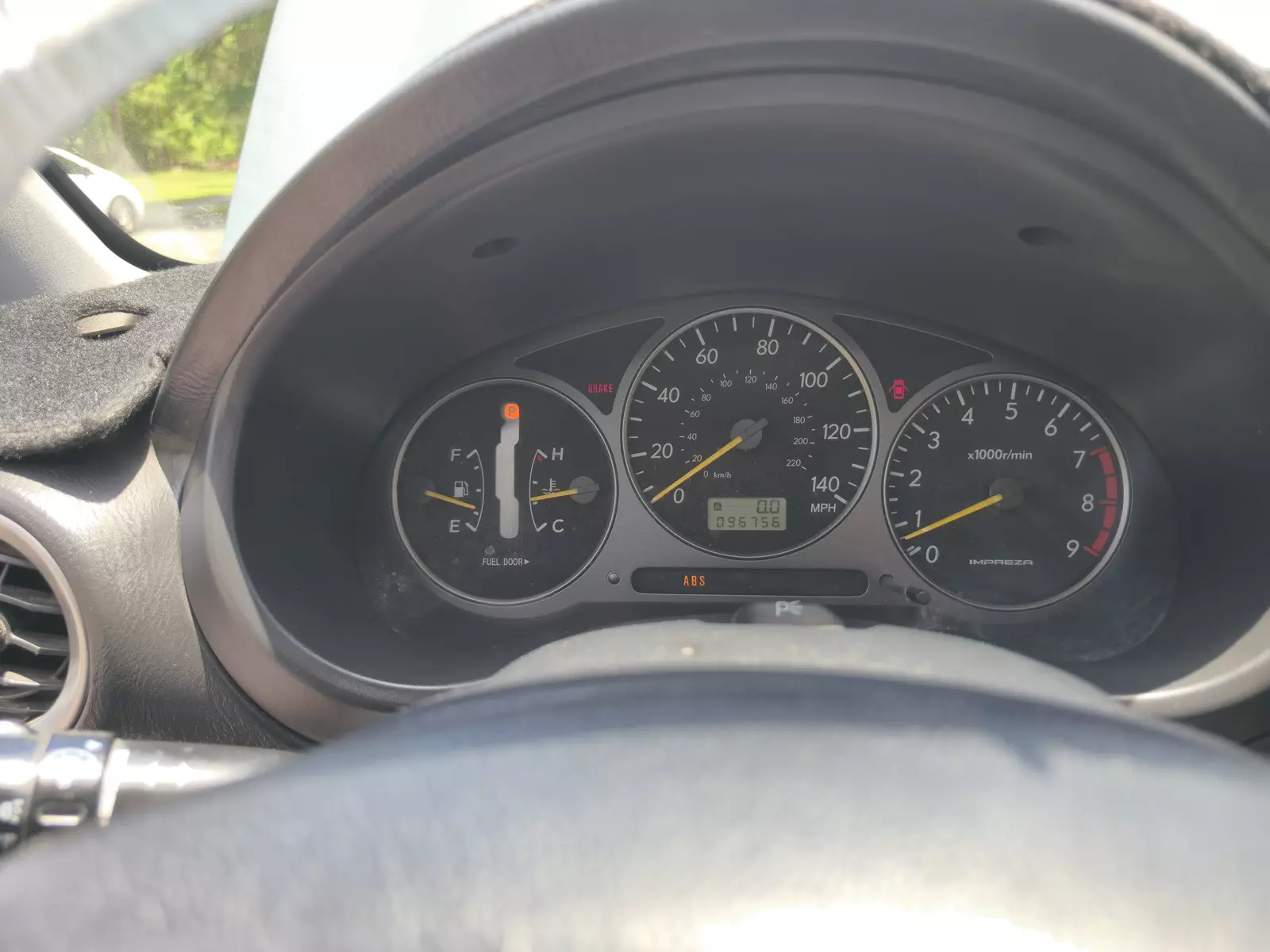 Odometer showing chassis miles